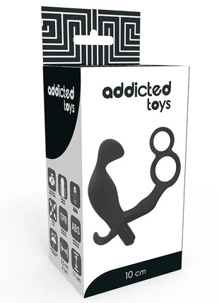 ANALPLUG MIT DOPPELTEM PENISRING UND HODEN - Analplug