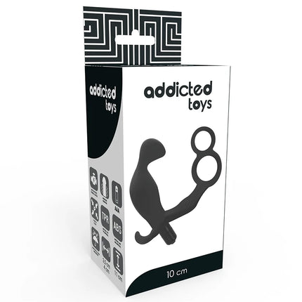 ANALPLUG MIT DOPPELTEM PENISRING UND HODEN - Analplug