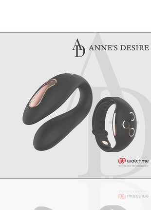 ANNE’S DESIRE - DUAL PLEASURE TECNOLOG A WATCHME - SCHWARZ/GOLD - Paar-Vibrator
