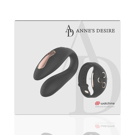 ANNE’S DESIRE - DUAL PLEASURE TECNOLOG A WATCHME - SCHWARZ/GOLD - Paar-Vibrator