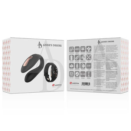 ANNE’S DESIRE - DUAL PLEASURE TECNOLOG A WATCHME - SCHWARZ/GOLD - Paar-Vibrator