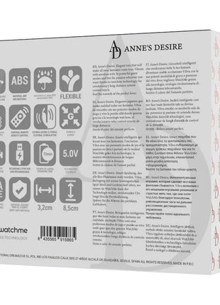 ANNE’S DESIRE - DUAL PLEASURE TECNOLOG A WATCHME - SCHWARZ/GOLD - Paar-Vibrator