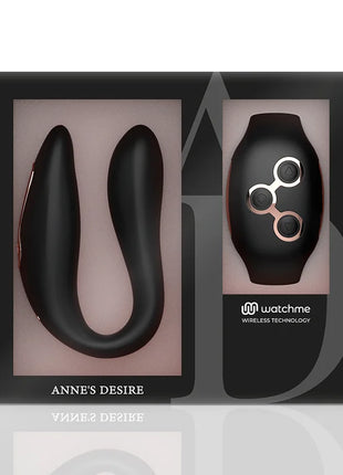 ANNE’S DESIRE - DUAL PLEASURE TECNOLOG A WATCHME - SCHWARZ/GOLD - Paar-Vibrator