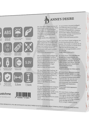 ANNE’S DESIRE - EGG FERNBEDIENUNGSTECHNOLOGIE WATCHME SCHWARZ/GOLD - Vibrierendes Ei