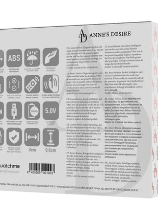 ANNE’S DESIRE - PANTY PLEASURE TECNOLOG A WATCHME BLACK - Minivibrator