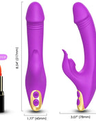 Lila silikonvibrator arony amant mit goldfarbenen tasten für clit und g-spot stimulierung ergonomisch geformt
