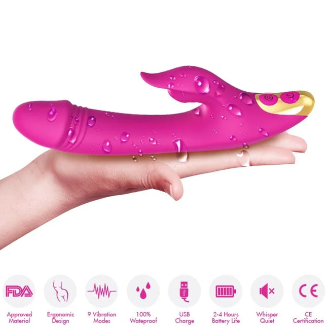 Armony amant pink und gold silikon vibrato mit flügelförmigem design für clit und g-spot stimulation lila
