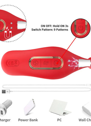 ARMONY - ANALVIBRATOR PANTY C UND G-SPOT STIMULATOR FERNBEDIENUNG ROT