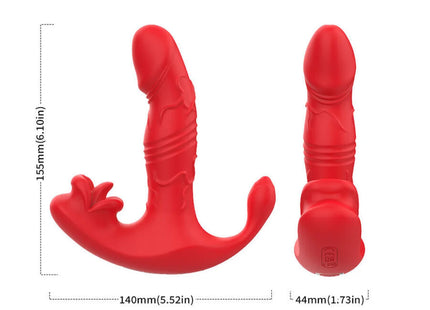 ARMONY - ANALVIBRATOR PANTY C UND G-SPOT STIMULATOR FERNBEDIENUNG ROT