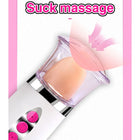 Armony arabel zungenmassager in pink und weiß mit klarem rundem saugkopf zur zungenmassage