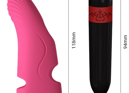 Armony aurora vibrator finger fuchsia rosa silikon ergonomisches erwachsenenprodukt mit schwarzer basis und rotem band