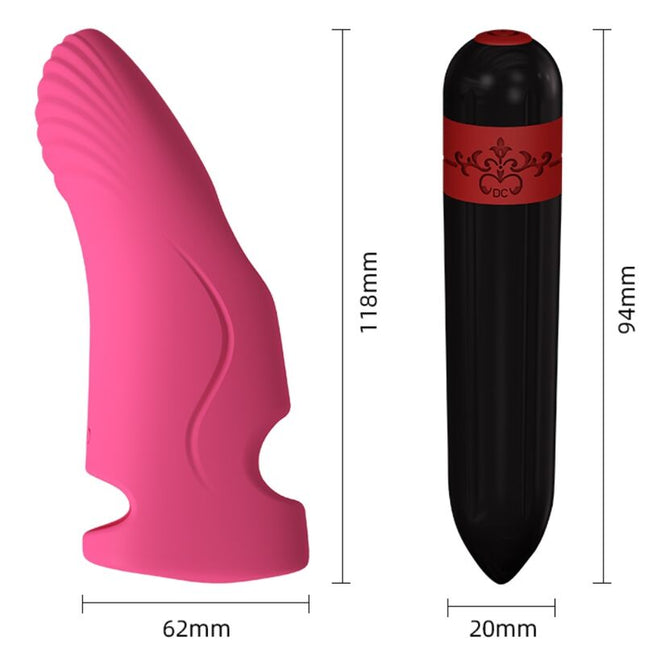 Armony aurora vibrator finger fuchsia rosa silikon ergonomisches erwachsenenprodukt mit schwarzer basis und rotem band