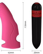 Armony aurora vibrator finger fuchsia rosa silikon ergonomisches erwachsenenprodukt mit schwarzer basis und rotem band