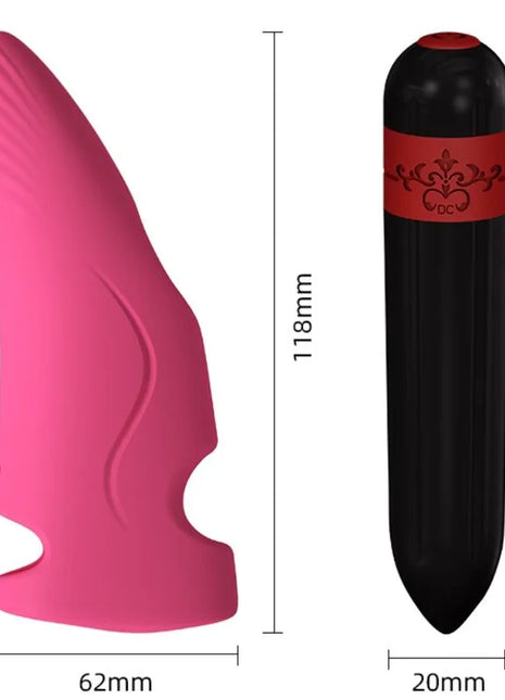 Armony aurora vibrator finger fuchsia rosa silikon ergonomisches erwachsenenprodukt mit schwarzer basis und rotem band