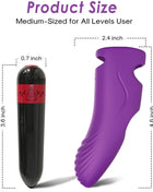 Armonyl aurora vibrator finger lila aus lila und schwarzem silikon mit rotem dekorativband am schwarzen vibrator