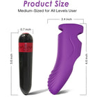 Armonyl aurora vibrator finger lila aus lila und schwarzem silikon mit rotem dekorativband am schwarzen vibrator