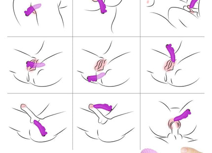 Lila silikon-vibrationsspielzeug harmony aurora vibrator finger mit strukturierter oberfläche und ergonomischem griff