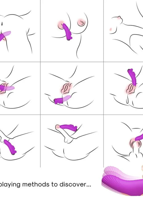 Lila silikon-vibrationsspielzeug harmony aurora vibrator finger mit strukturierter oberfläche und ergonomischem griff