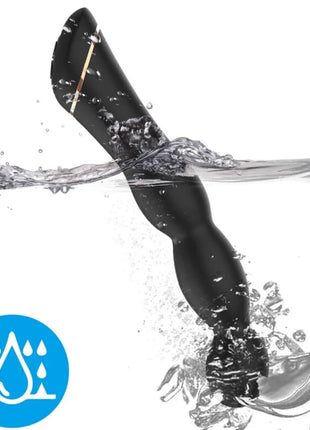 Schwarzer silikon vibrator armonat bambu mit goldakzent und transparentem wasserdichtem gehäuse