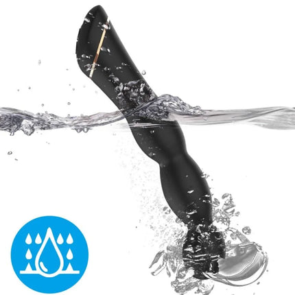 Schwarzer silikon vibrator armonat bambu mit goldakzent und transparentem wasserdichtem gehäuse