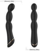 Armon y bambu vibrator einstellbar schwarz schwarzer silikon vibratory wand mit segmentiertem design und goldenem akzentband