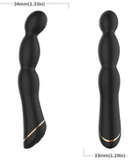 Armon y bambu vibrator einstellbar schwarz schwarzer silikon vibratory wand mit segmentiertem design und goldenem akzentband