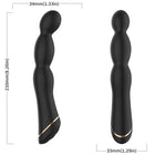 Armon y bambu vibrator einstellbar schwarz schwarzer silikon vibratory wand mit segmentiertem design und goldenem akzentband