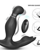 Schwarzer silikon ferngesteuerter analplug armony bat king vibrator mit 360 grad rotation funktion