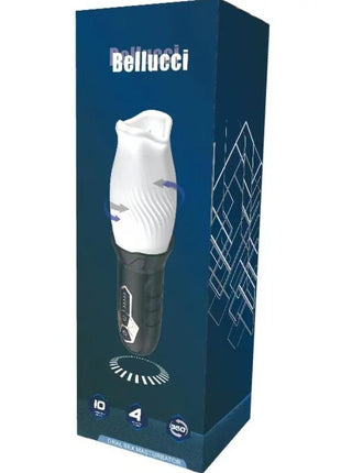 Armony belucci oral masturbator vibrator weiss mit weißem und schwarzem oem sex masquerade, strukturiertem griff und ergonomischem design