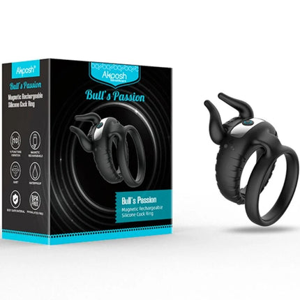 ARMONY - BULL’S PASION RINGVIBRATOR 10 GESCHWINDIGKEITEN SCHWARZ - Penisring mit Vibration