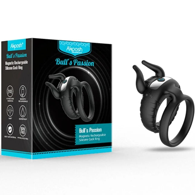 ARMONY - BULL’S PASION RINGVIBRATOR 10 GESCHWINDIGKEITEN SCHWARZ - Penisring mit Vibration