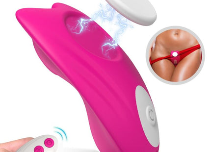 Armony butterfly tragbares höschen vibrator rosa mit fernbedienung aus silikon und weißem bedienfeld