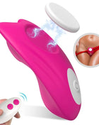 Armony butterfly tragbares höschen vibrator rosa mit fernbedienung aus silikon und weißem bedienfeld