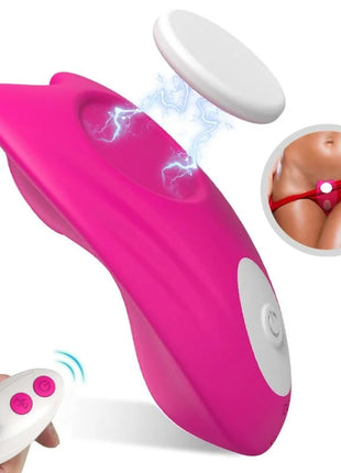 Armony butterfly tragbares höschen vibrator rosa mit fernbedienung aus silikon und weißem bedienfeld