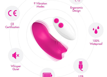 Pink silikon vibrator in butterfly tragbarem höschen mit weißer fernbedienung von harmony