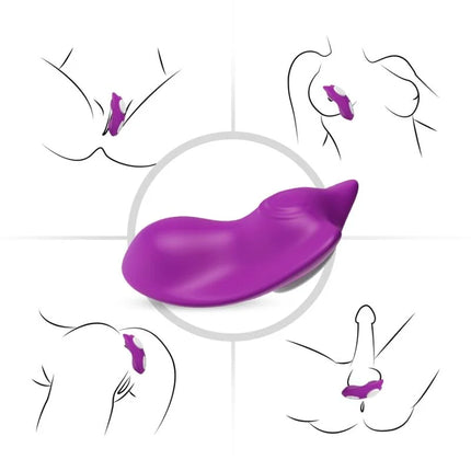 Armony butterfly tragbares rosa silikon vibrator mit glattem, gebogenem design und abgerundetem spitzenelement