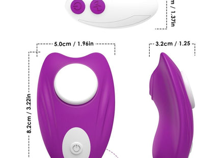 Armaony butterfly tragbares lila silikon vibrahtor mit fernbedienung und ovalem design mit drei tasten