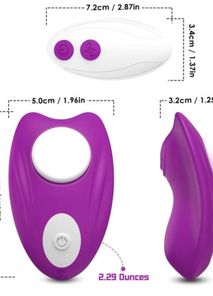 Armaony butterfly tragbares lila silikon vibrahtor mit fernbedienung und ovalem design mit drei tasten