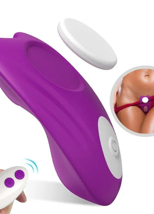 Lila silikon vibrator tragbares butterfly höschen mit fernbedienung und weißen tasten von armony