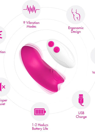 Lila silikon butterfly tragbares höschen vibrator mit weißer fernbedienung für diskrete nutzung