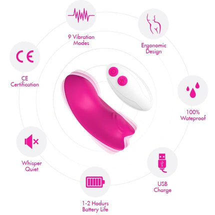 Lila silikon butterfly tragbares höschen vibrator mit weißer fernbedienung für diskrete nutzung