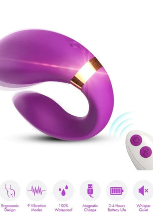ARMONY - CRESCENT VIBRATOR FÜR PAARE FERNBEDIENUNG LILA