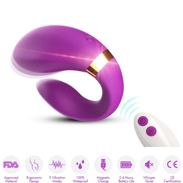 ARMONY - CRESCENT VIBRATOR FÜR PAARE FERNBEDIENUNG LILA