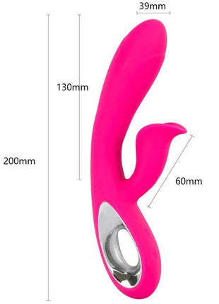 Armony daro vibrator und pull ring stimulator fuchsia aus silikon in pink mit silbernem metallring am fuß