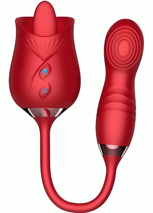 Armony delight flower vibrator rosenförmig mit glänzendem finish und silbernen metallakzenten