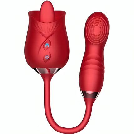 Armony delight flower vibrator rosenförmig mit glänzendem finish und silbernen metallakzenten