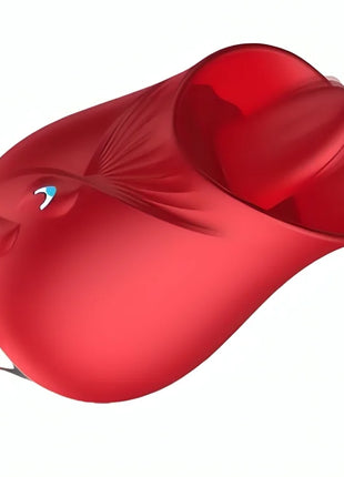 Armony delight flower vibrator roter silikon vibrator in rosenform mit glänzender oberfläche und dezenten prägungen