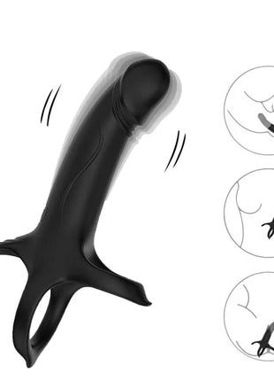ARMONY - DILDO MIT RING & VIBRATOR FERNBEDIENUNG SCHWARZ - Penisring für Paare