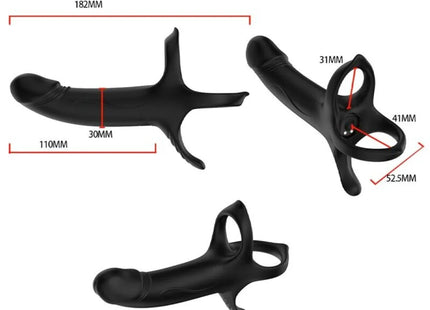 ARMONY - DILDO MIT RING & VIBRATOR SCHWARZ
