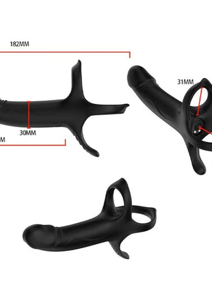 ARMONY - DILDO MIT RING & VIBRATOR SCHWARZ